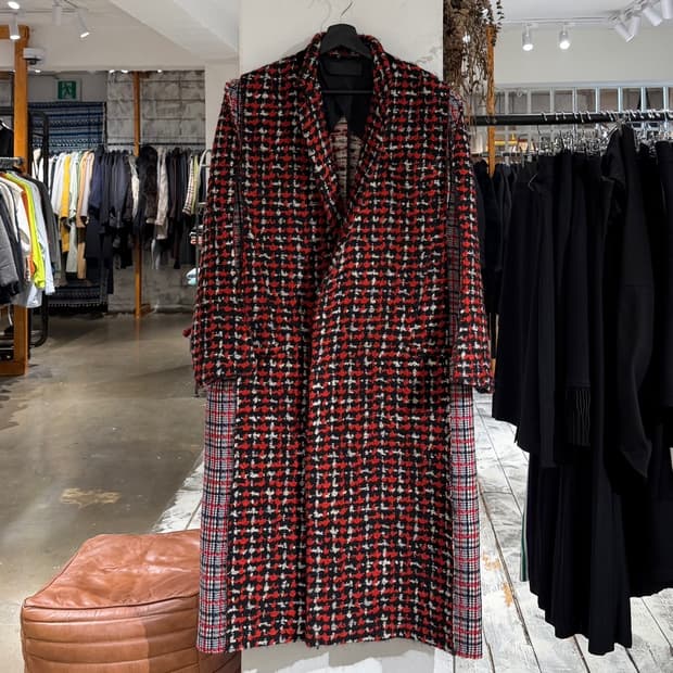 하이더 아커만 멀티컬러 트위드 코트