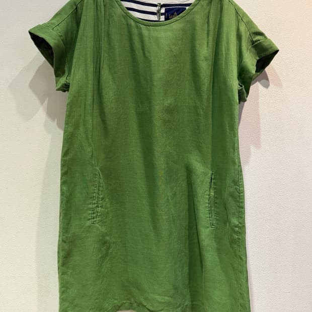 Le minor Linen Dress (Green)