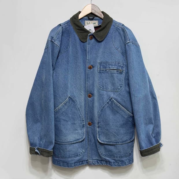 80s L.L.Bean 엘엘빈 데님 헌팅 자켓 USA