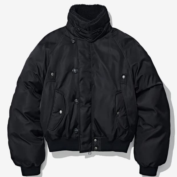 파르티멘토 밀리터리 숏 파카 블랙