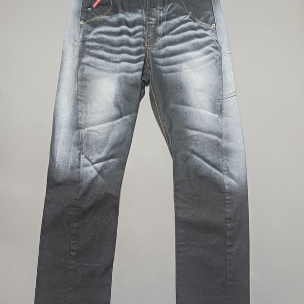 [30] 스포트리플레이 링클 와이드 블랙진 청바지 90s 올드스쿨