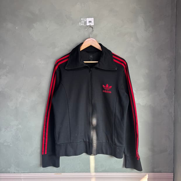 아디다스 빅로고 유로파 져지 트랙탑 검빨