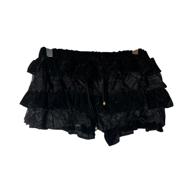 [Tralala] 트랄라라 오네 벨벳 레이스 큐롯 스커트