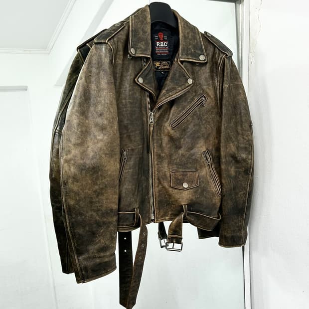 RBC 소가죽 라이더 자켓