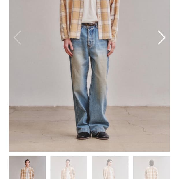 아트이프액츠 빈티지와이드 데님팬츠 워시드블루 S