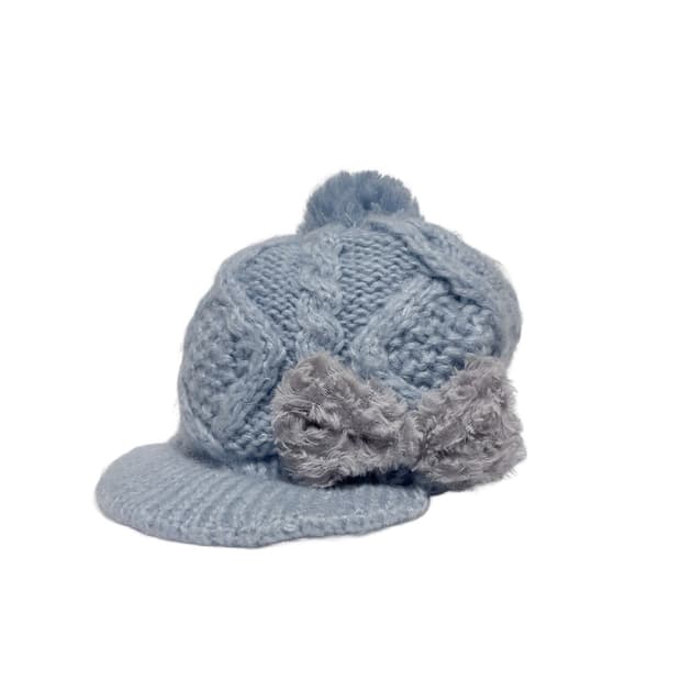 몽글 플러피 리본 비니 캡