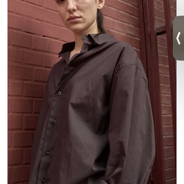 머듈 oversized shirts brown burgundy 1사이즈