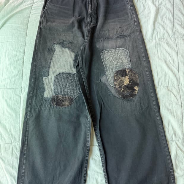 캐피탈 카츠라기 포트 배기 팬츠 블랙