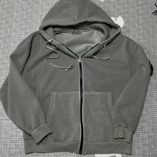 스톤아일랜드 그레이 후드집업 XL
