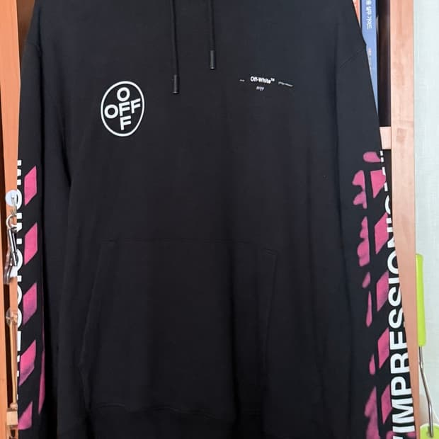 오프화이트 후드티 100% 정품