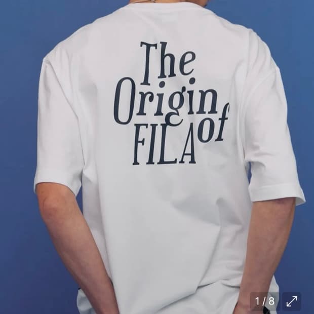 <거의 새것>[110] 휠라 반팔 화이트