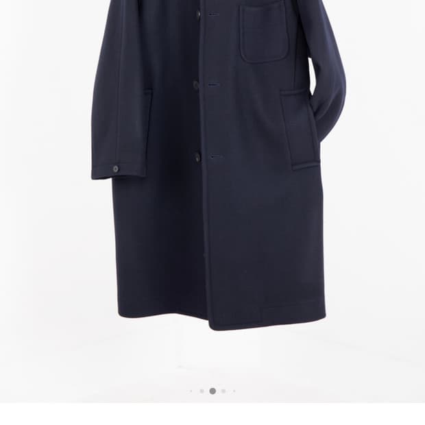 (S) 도큐먼트(Document) 헤비 멜튼 코트 네이비