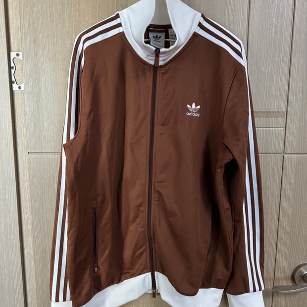 아디다스 베켄바우어 트랙탑/브라운 화이트 트랙자켓 /져지