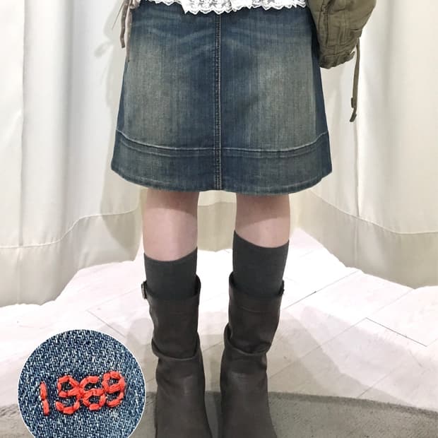 1969 GAP JEANS denim midi skirt