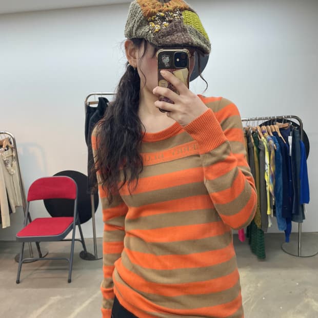 Burberry Bluelabel 배색 니트