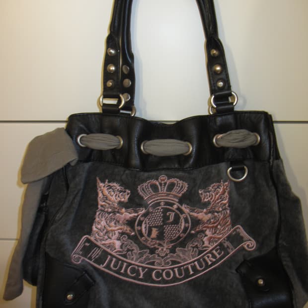 juicy couture gray pink bag 쥬시꾸뛰르 가방