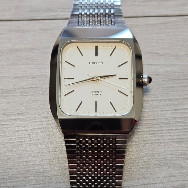 빈티지 시티즌 익시드 쿼츠 메탈 시계