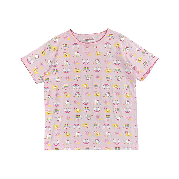 Hello kitty 키티 프린팅 프릴 반팔 티셔츠