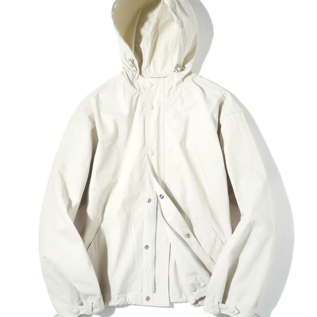 파르티멘토 베이지 버튼 후드 재킷