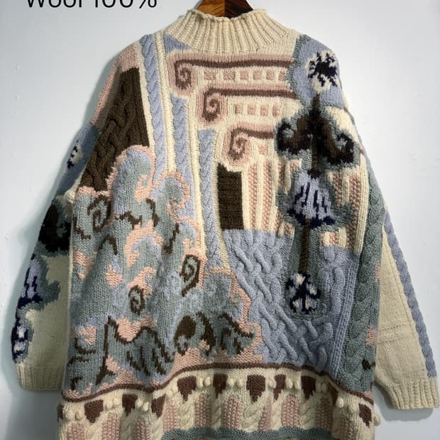 wool 100% 니트 F 울100%