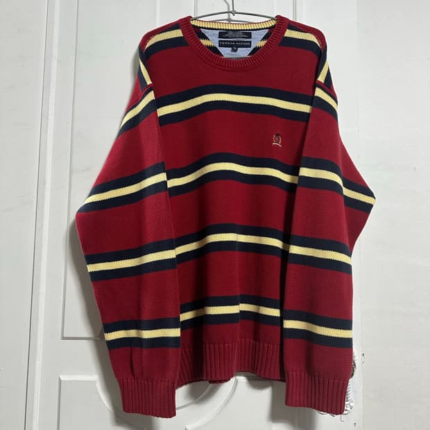 타미힐피거 스트라이프 니트