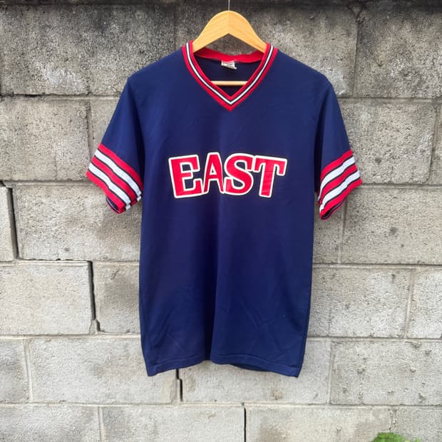 80s bike 빈티지 폴리 싱글스티치 넘버티 링거티 반팔 티셔츠