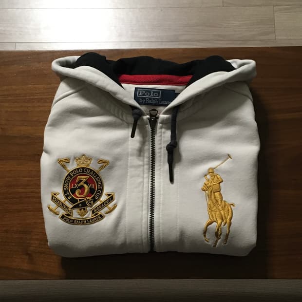 폴로 빅포니 후드집업 화이트