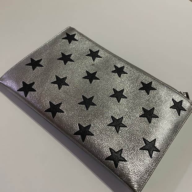 생로랑 실버 스타 클러치