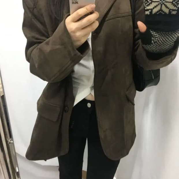 아워캐비넷 sofie fur suede jacket