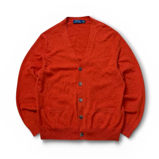 폴로 랄프로렌 엘보우 패치 브이넥 모 가디건