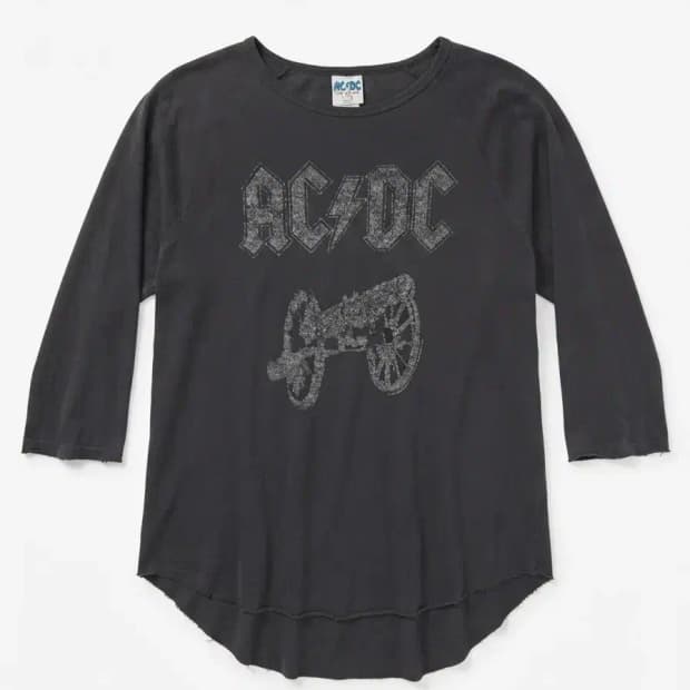 AC/DC 캐논 3부 소매 티셔츠 M