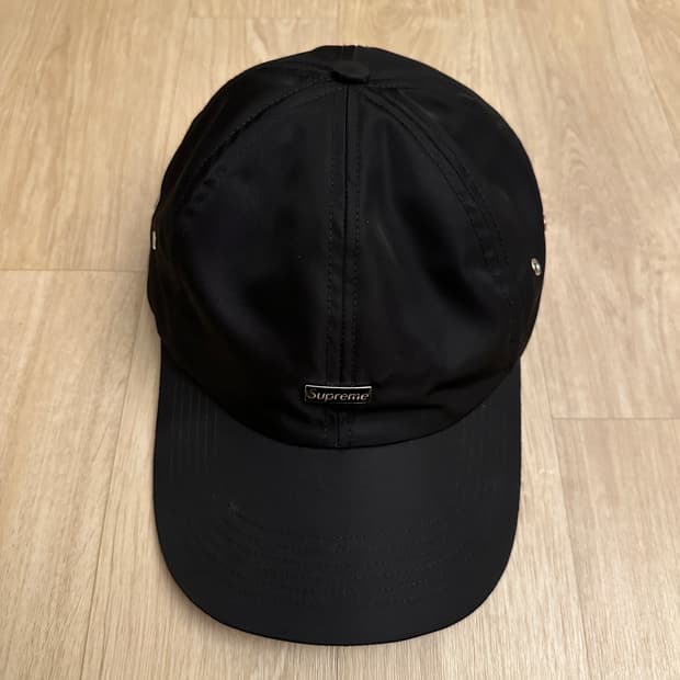 24FW 슈프림 에나멜 스몰 박스 블랙 6패널 볼캡