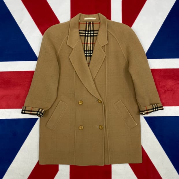 버버리 하프코트 실측 여성77