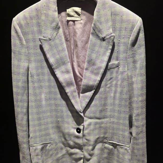 포르테포르테 연보라 체크 블레이저 자켓