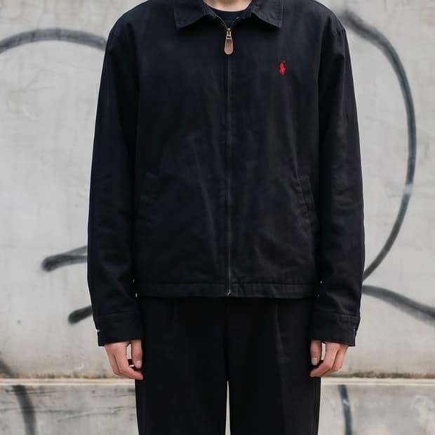 XXL/ 폴로랄프로렌 1990AW 체크라이닝 블루종 자켓
