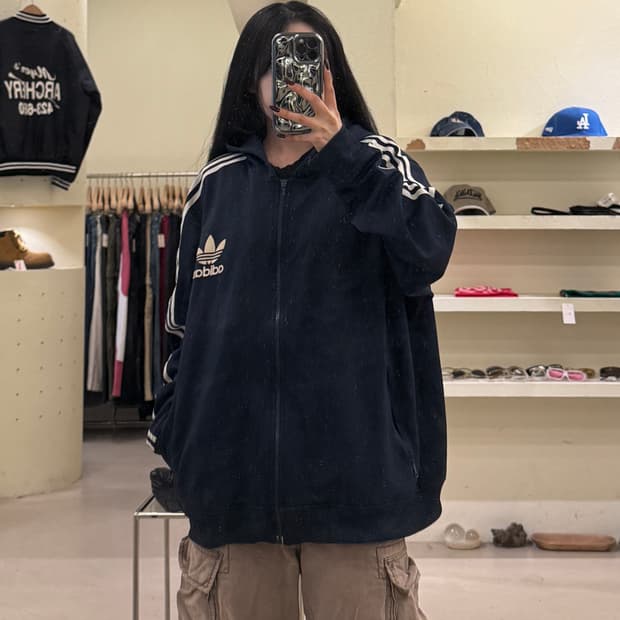 아디다스 오리지널스 블루 트랙탑 후드집업 U1219