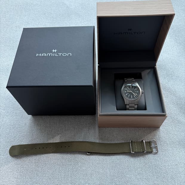 해밀턴 카키필드 수동 38mm 브레이슬릿