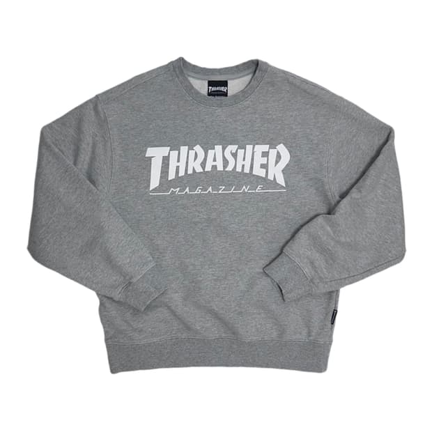 트레셔 빅로고 그레이 맨투맨