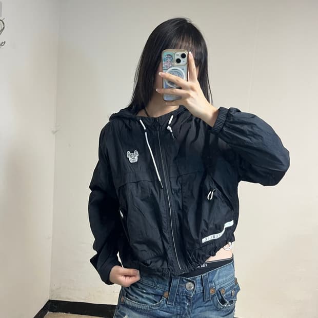 Life Work Black Windbreaker