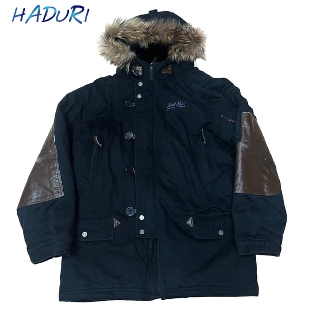 칼카니 블랙 후드퍼야상자켓 L