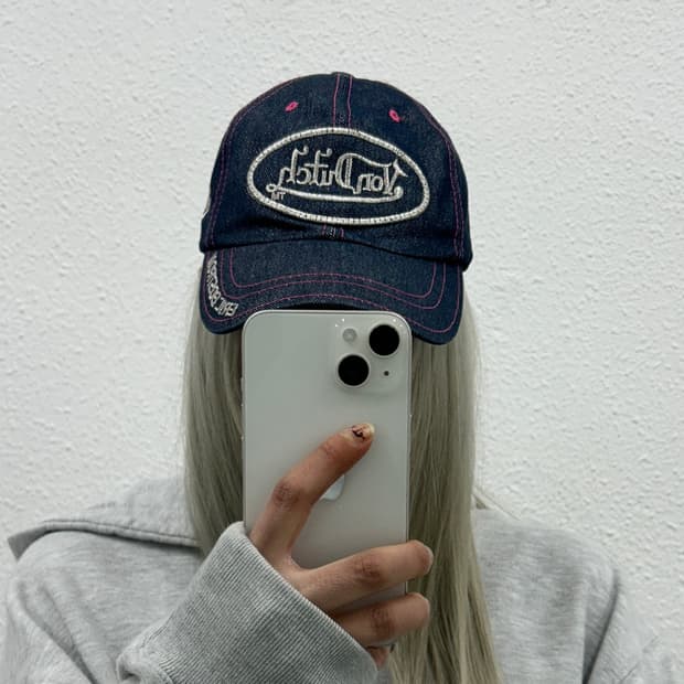 본더치 y2k 실버 데님 볼캡