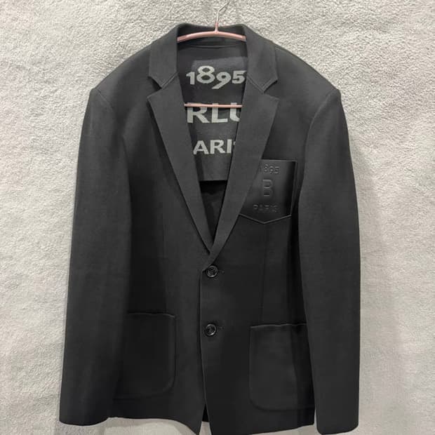 벨루티 1895 파리 블랙 니트 테일러드 블레이저 (48)