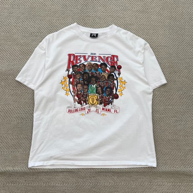 리벤지 롤링라운드 마이애미 프린팅 반팔티 r4240