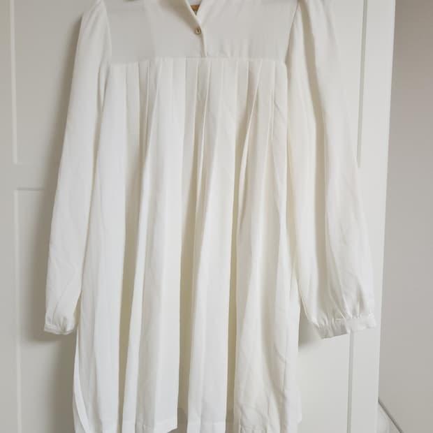 빈티지 화이트 셔츠 원피스