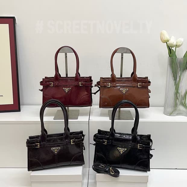 프라다 보니 가죽 핸드백 스몰