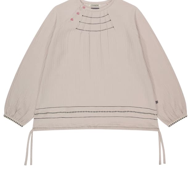 COYSEIO X BLYTHE ZIGZAG PINTUCK BLOUSE B