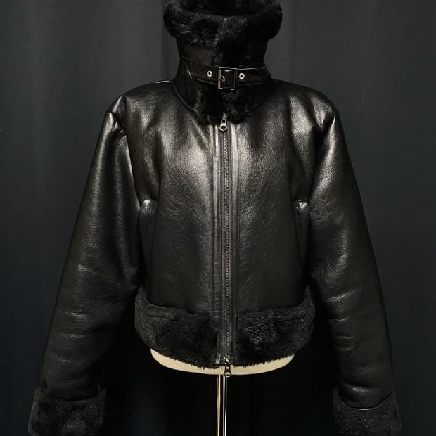 보헤미안서울 하이넥 무스탕 자켓