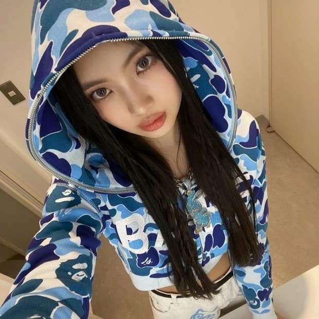 베이프 에이비씨 크롭후드 