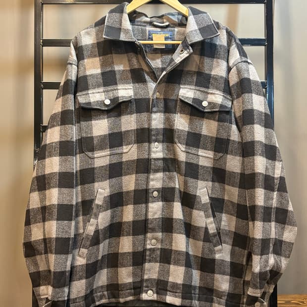 [L] 울리치 WOOLRICH 버팔로 체크 울혼방 기모 셔츠자켓 7.5