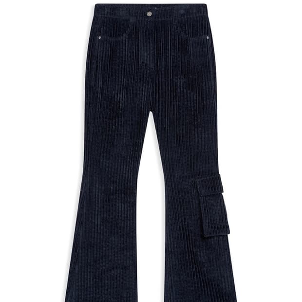 openyy CORDUROY LOOSE BOOTCUT, NAVY